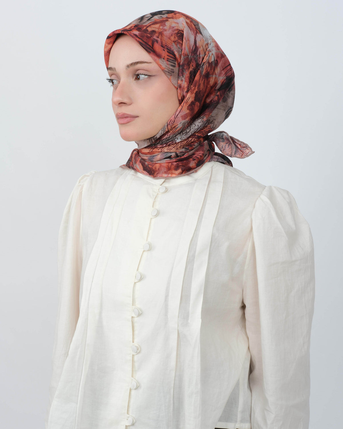 Organik Soft Eşarp D101 Bakır-Kiremit