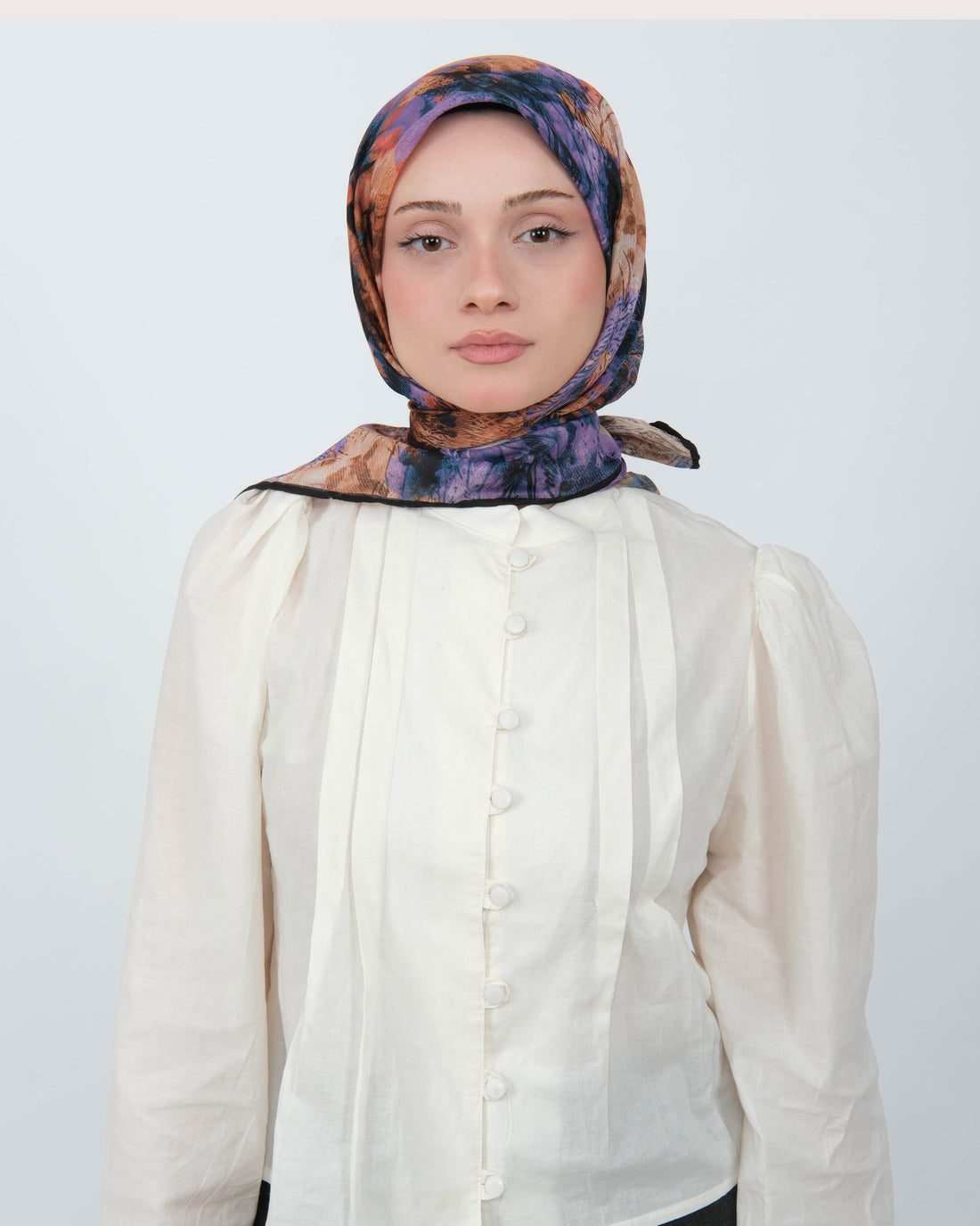 Organik Soft Eşarp D101 Mor-Tarçın