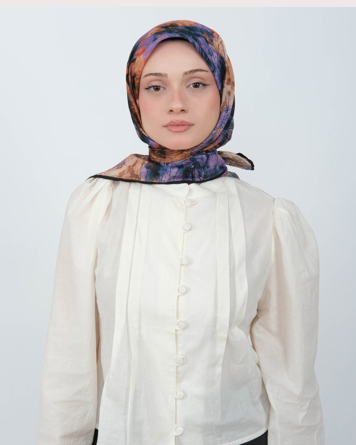 Organik Soft Eşarp D101 Mor-Tarçın