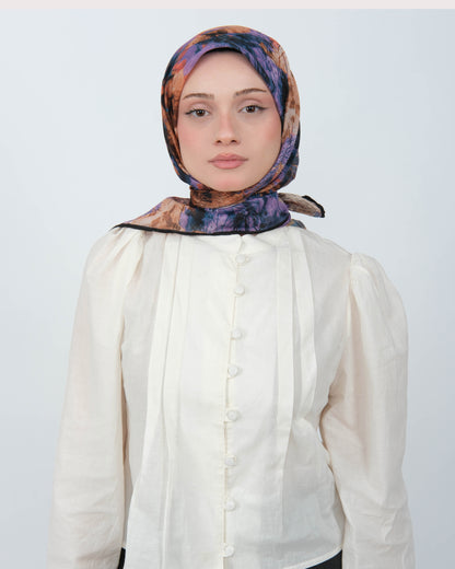 Organik Soft Eşarp D101 Mor-Tarçın