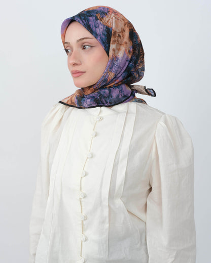 Organik Soft Eşarp D101 Mor-Tarçın