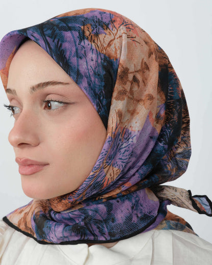 Organik Soft Eşarp D101 Mor-Tarçın