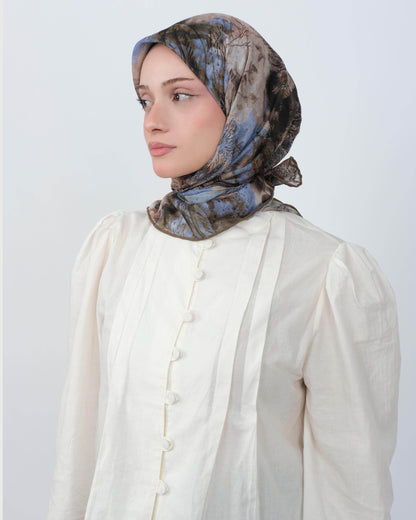 Organik Soft Eşarp D101 Yeşil-Mavi