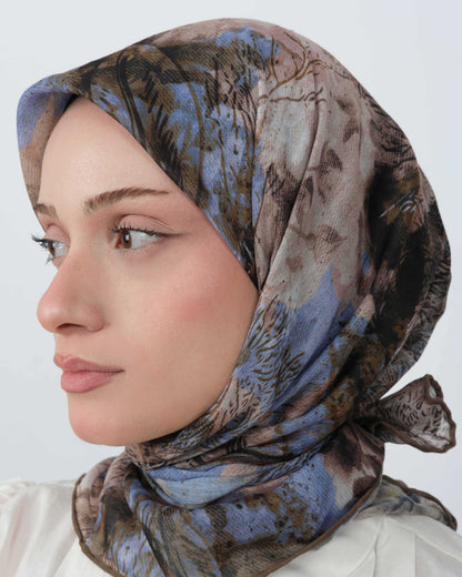 Organik Soft Eşarp D101 Yeşil-Mavi