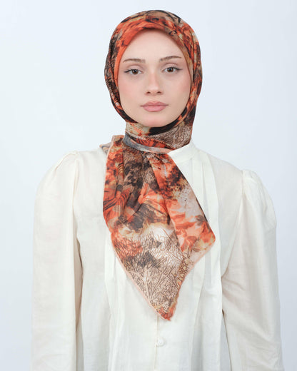 Organik Soft Eşarp D101 Turuncu