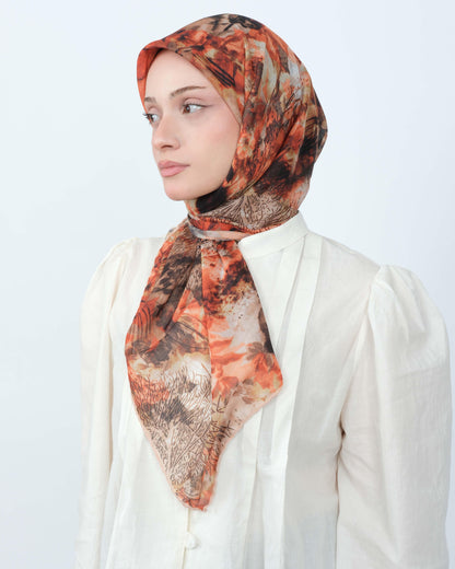 Organik Soft Eşarp D101 Turuncu