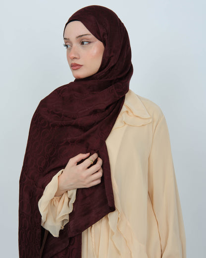 Ayrobin Jakar Şal D102 Koyu Bordo