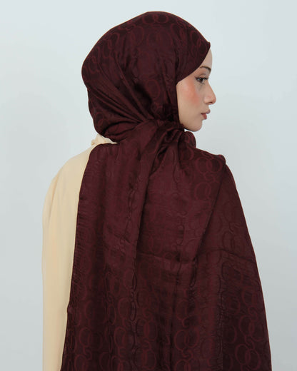 Ayrobin Jakar Şal D102 Koyu Bordo