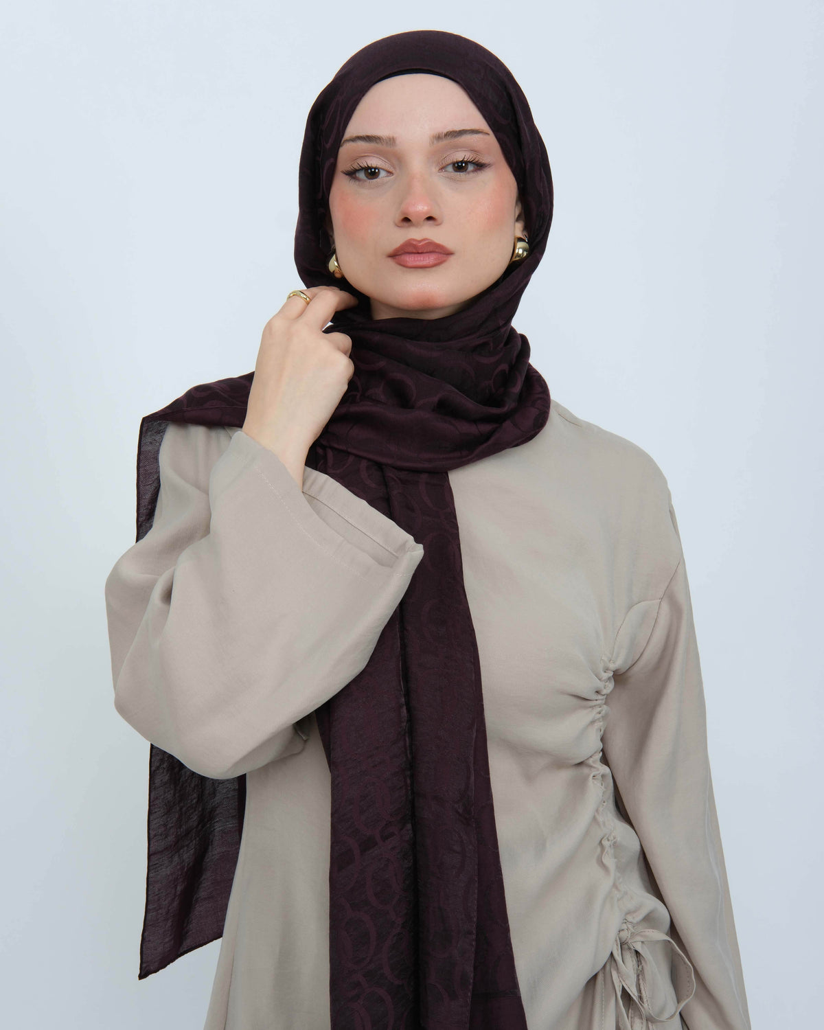 Ayrobin Jakar Şal D102 Koyu Mürdüm