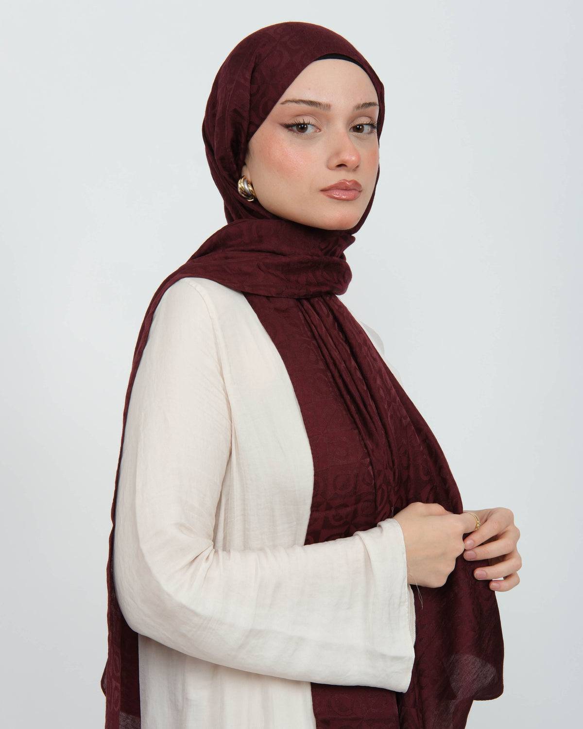 Ayrobin Jakar Şal D104 Koyu Bordo