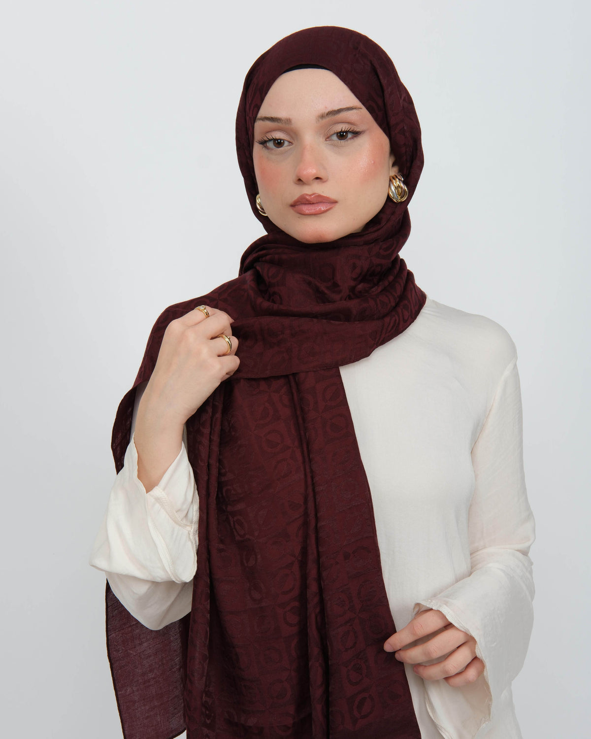 Ayrobin Jakar Şal D104 Vişne