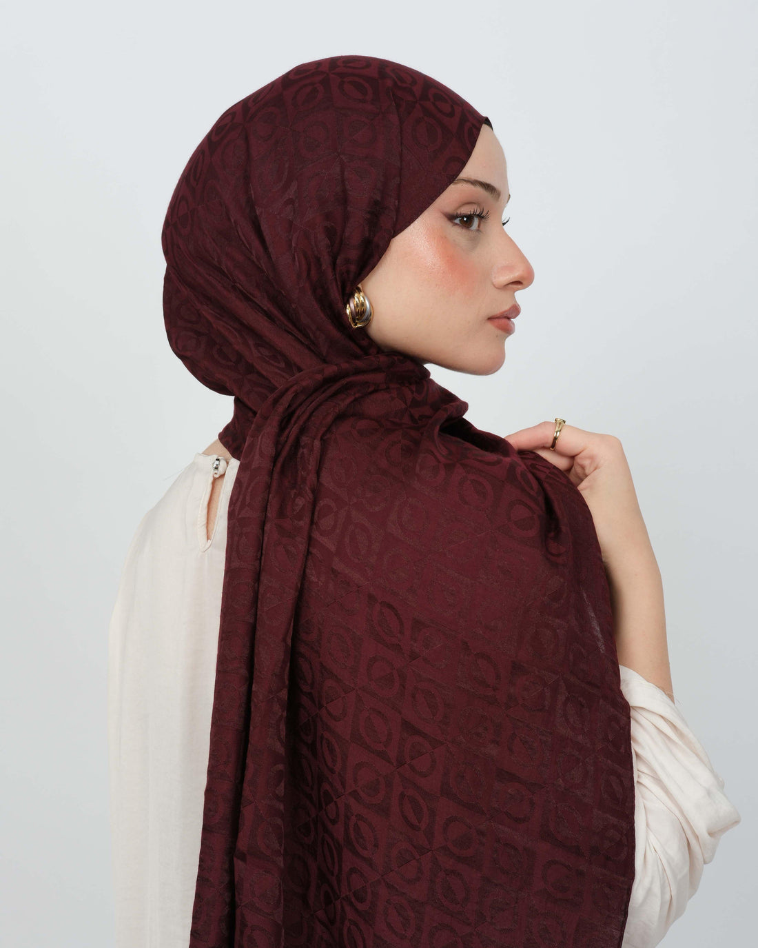 Ayrobin Jakar Şal D104 Vişne