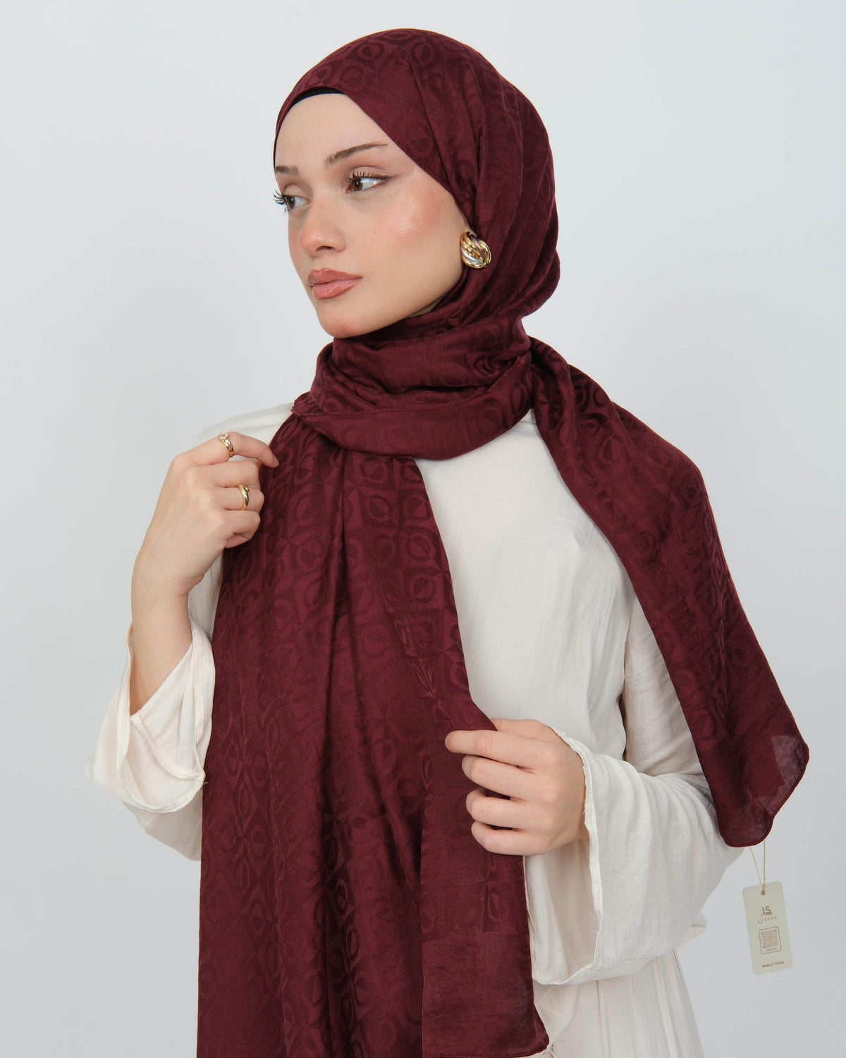 Ayrobin Jakar Şal D104 Bordo