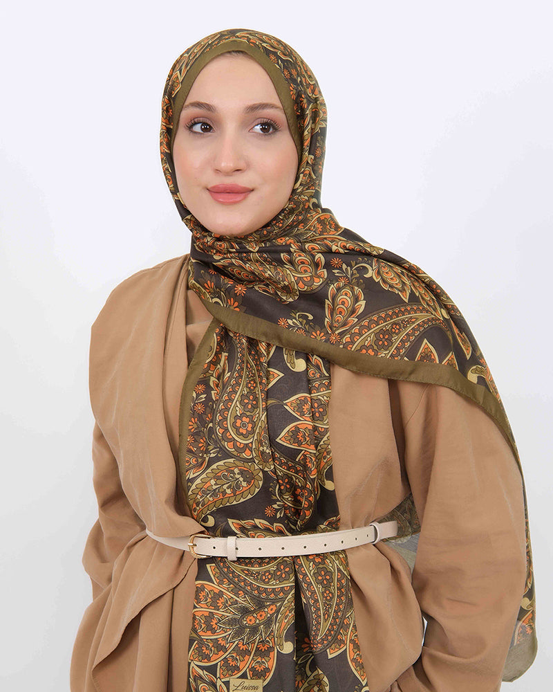 Soft Şal D057 Yağ Yeşili