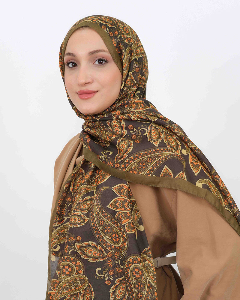 Soft Şal D057 Yağ Yeşili
