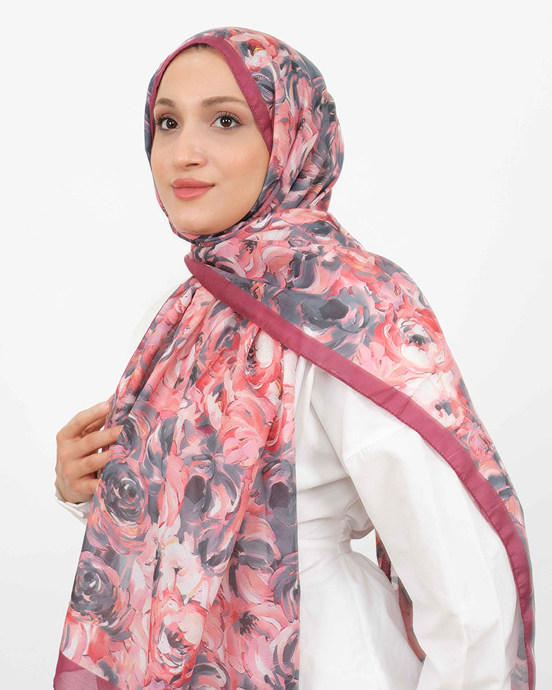 Soft Şal D058 Bordo