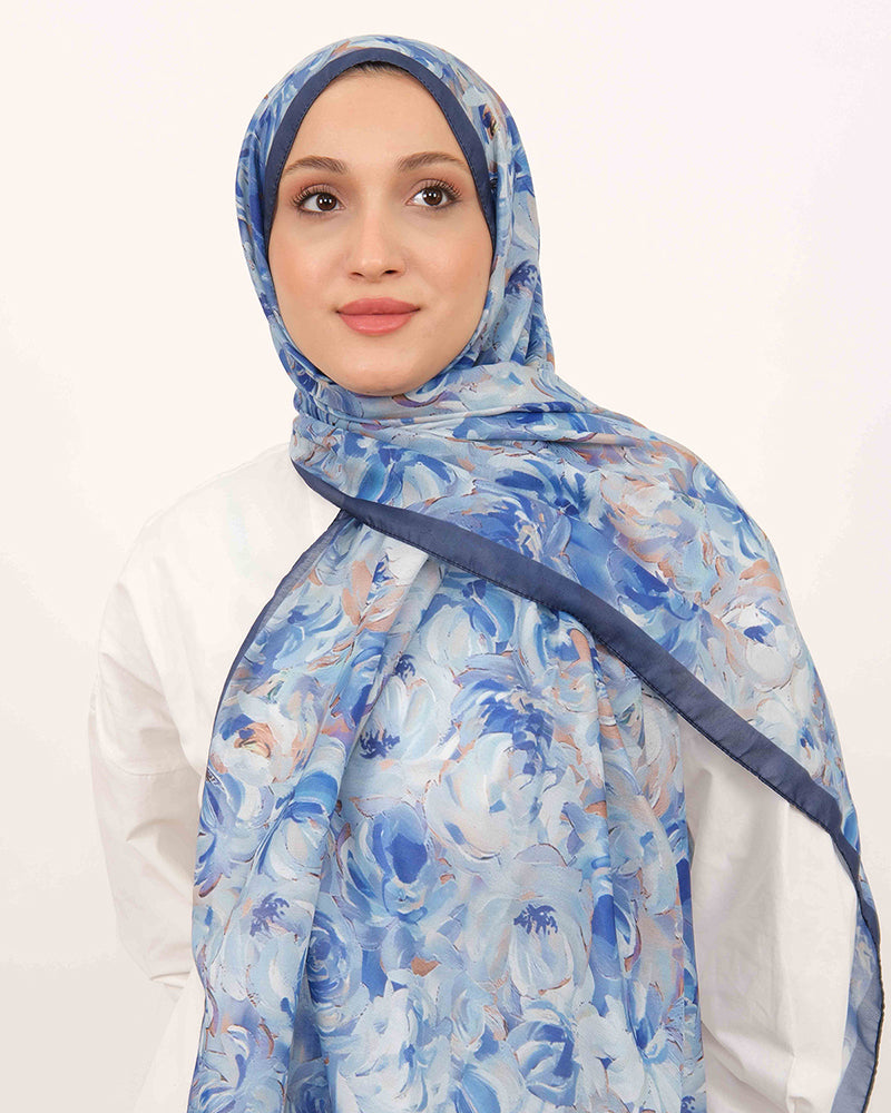 Soft Şal D058 Lacivert