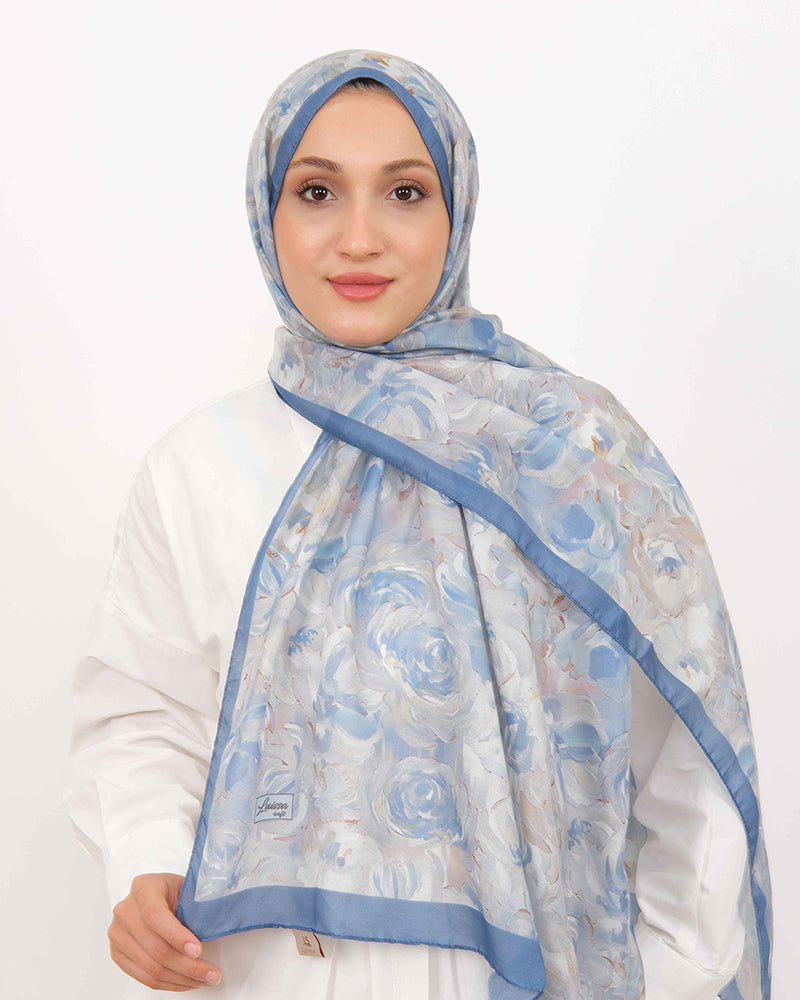 Soft Şal D058 İndigo Mavi