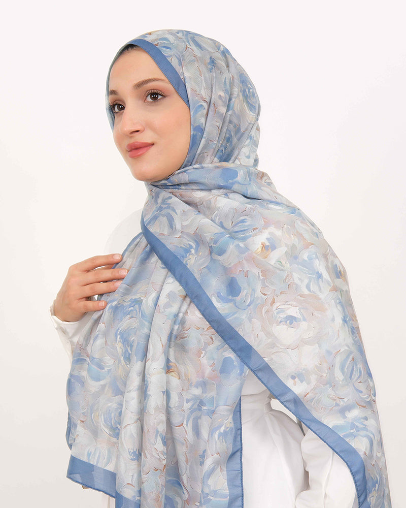 Soft Şal D058 İndigo Mavi