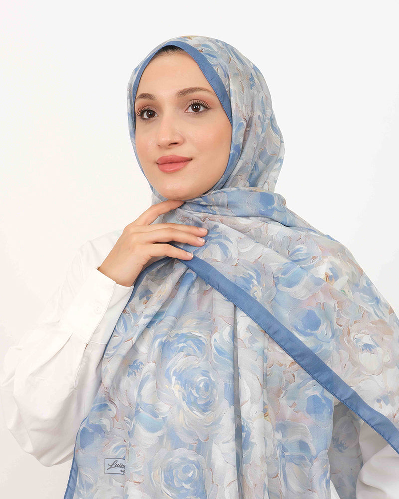 Soft Şal D058 İndigo Mavi