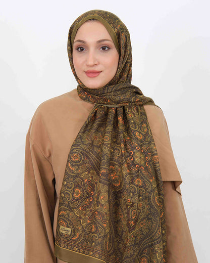 Soft Şal D059 Yağ Yeşili