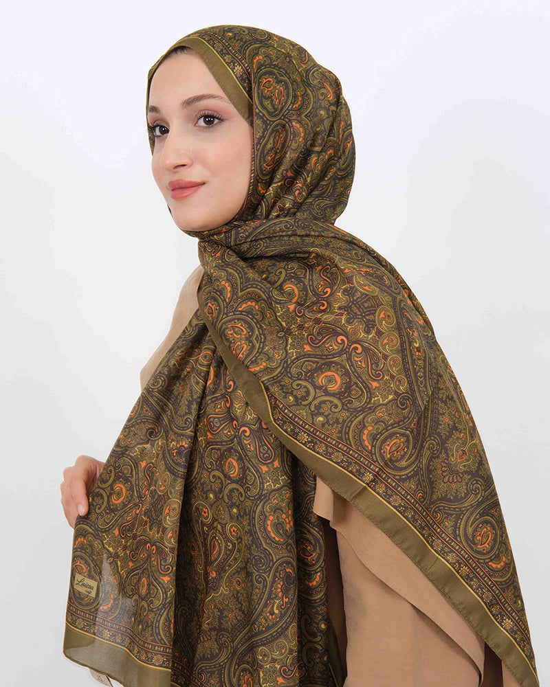 Soft Şal D059 Yağ Yeşili