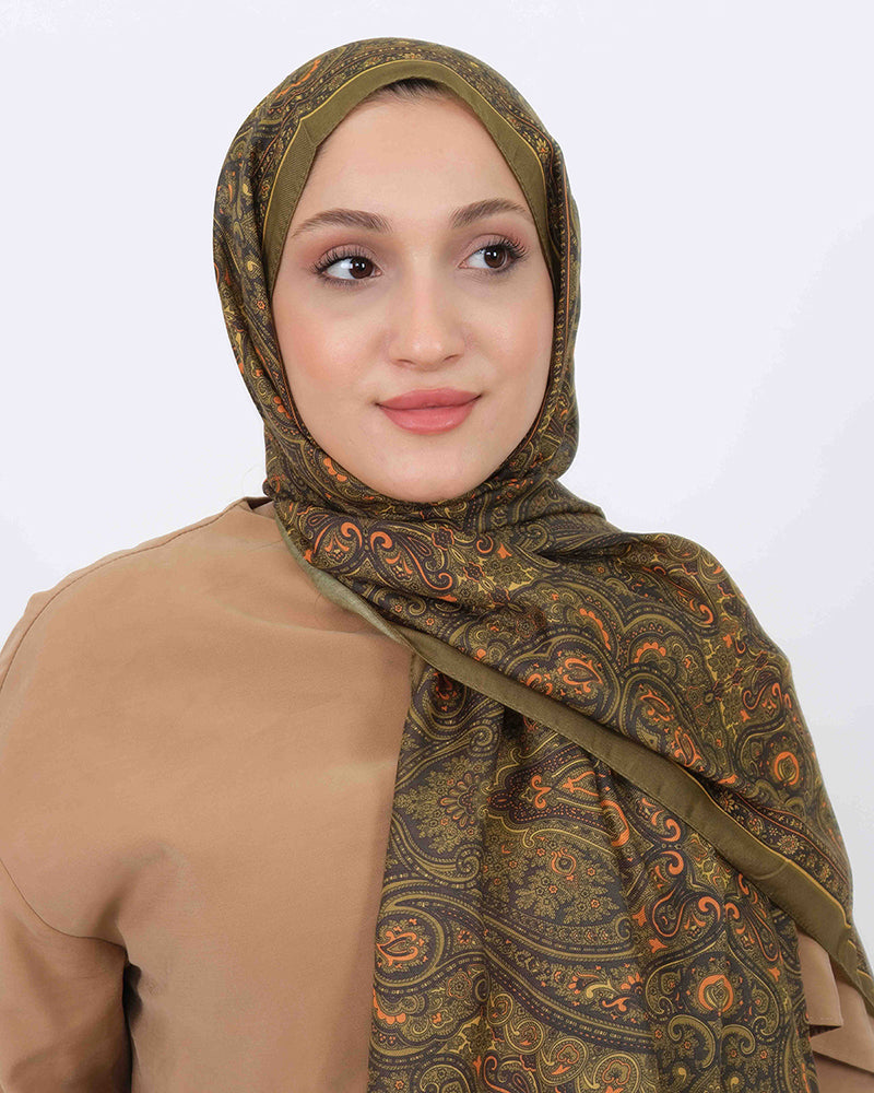 Soft Şal D059 Yağ Yeşili
