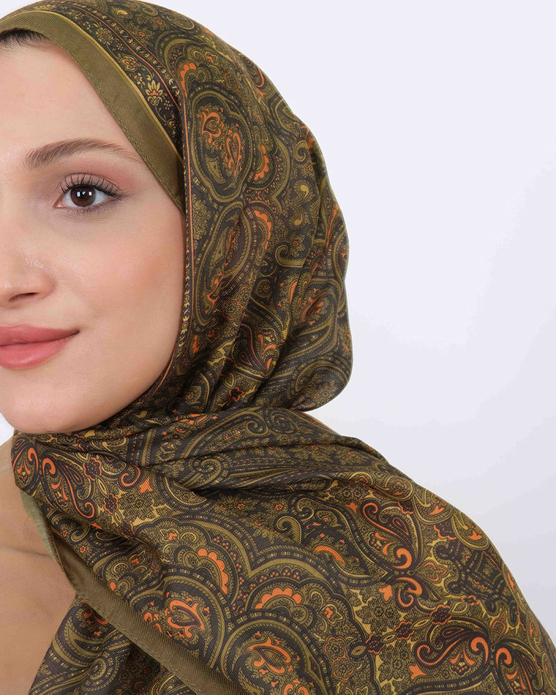 Soft Şal D059 Yağ Yeşili