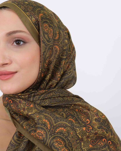 Soft Şal D059 Yağ Yeşili