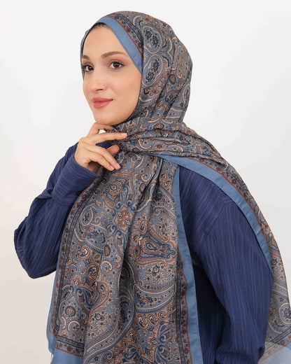 Soft Şal D059 İndigo Mavi