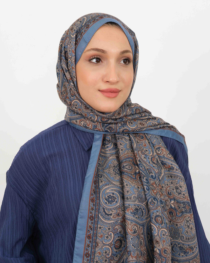 Soft Şal D059 İndigo Mavi