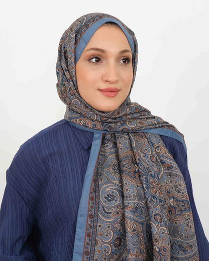 Soft Şal D059 İndigo Mavi