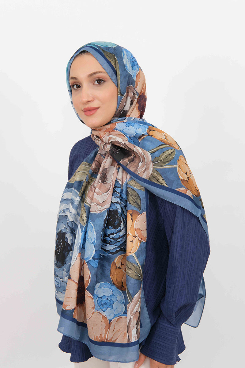 Soft Şal D060 İndigo Mavi