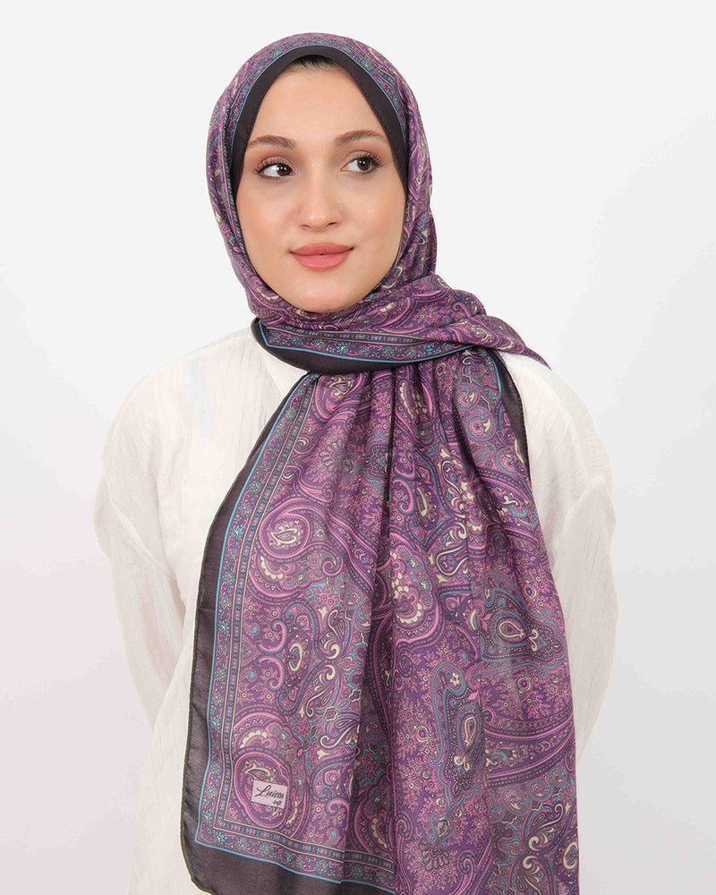Soft Şal D059 Siyah-Mor