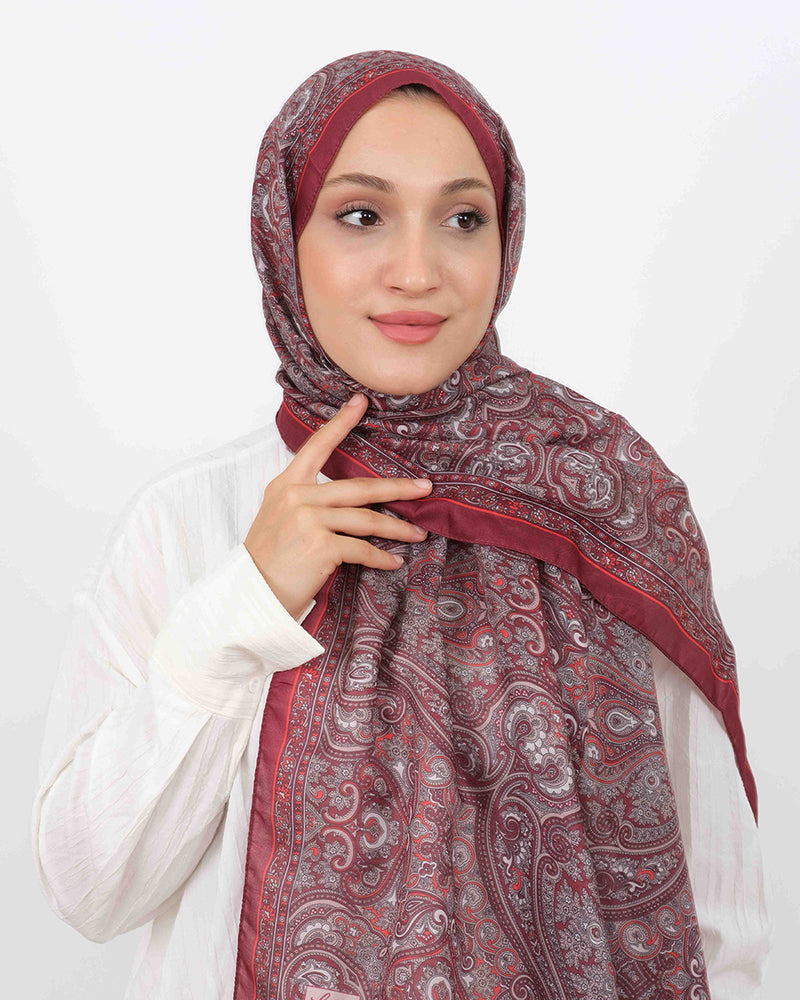 Soft Şal D059 Bordo