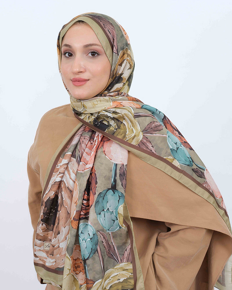 Soft Şal D060 Yağ Yeşili