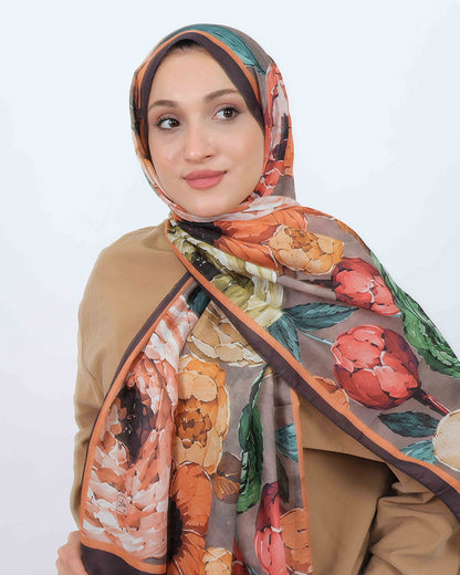 Soft Şal D060 Koyu Kahverengi
