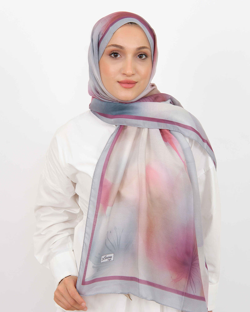 Soft Şal D063 Gri-Mürdüm