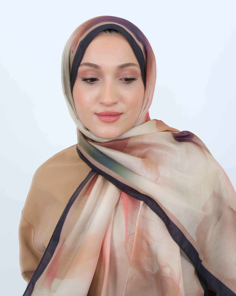 Soft Şal D063 Siyah-Bej