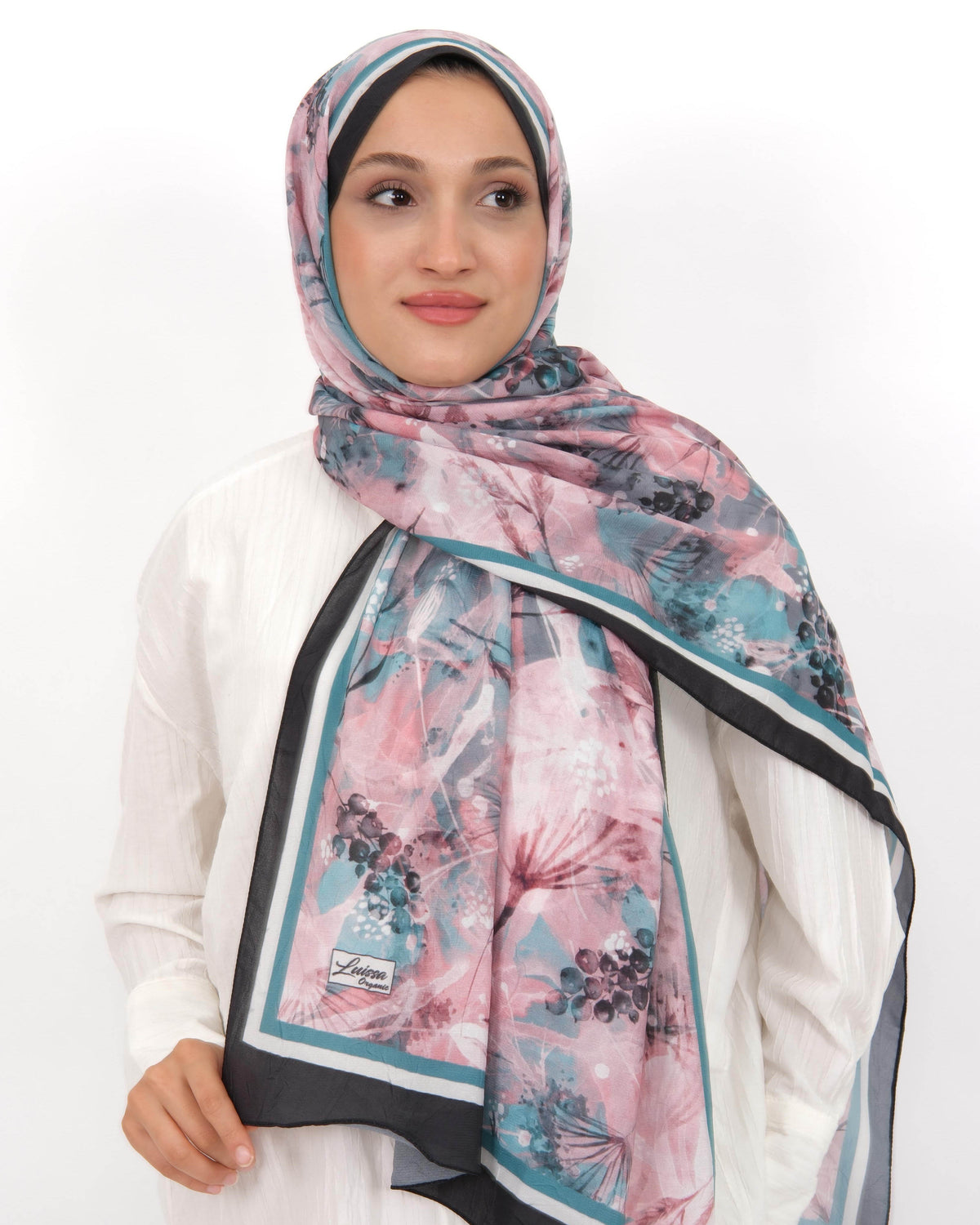 Soft Bambu Kraş Şal D050 Siyah-Beyaz