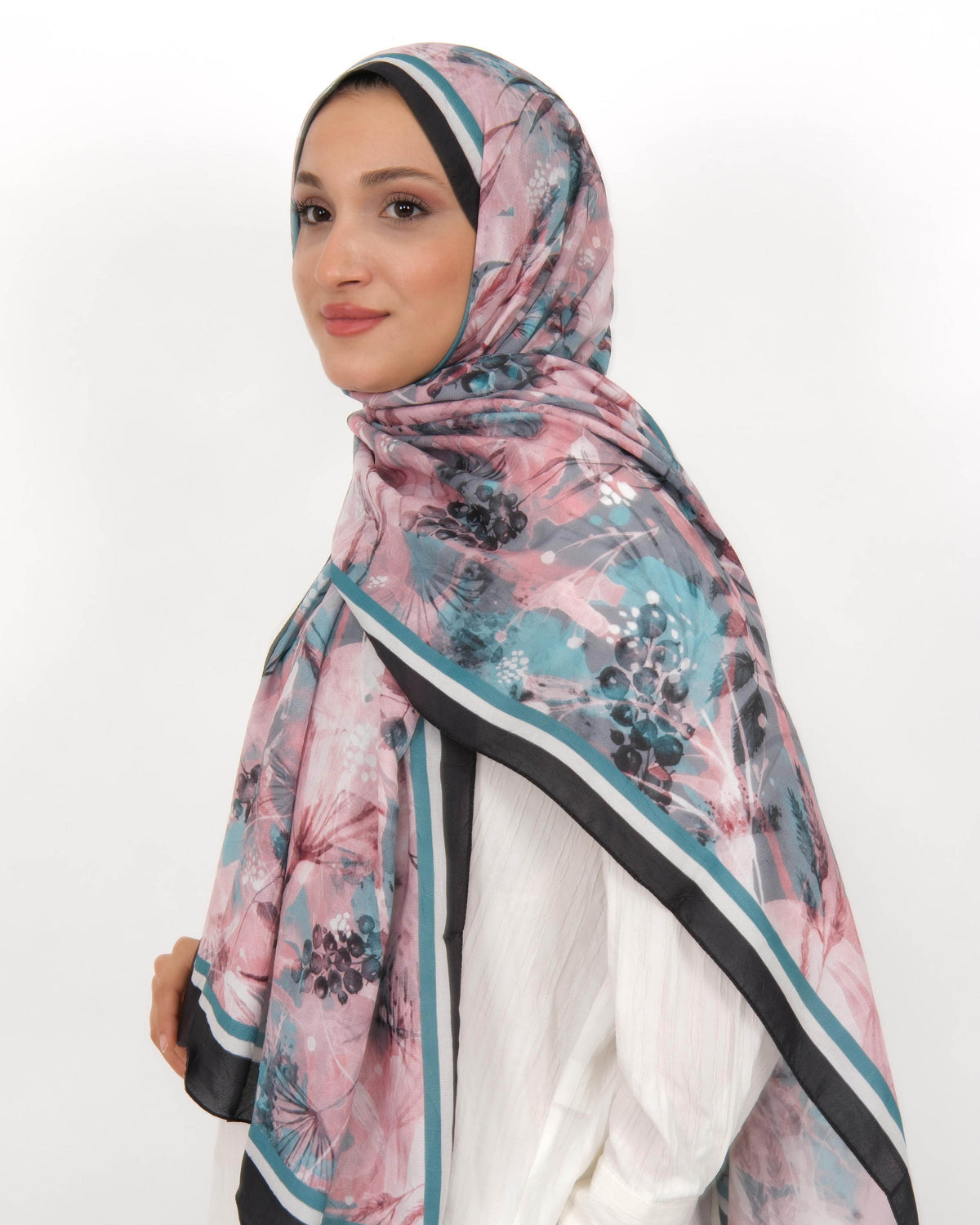 Soft Bambu Kraş Şal D050 Siyah-Beyaz