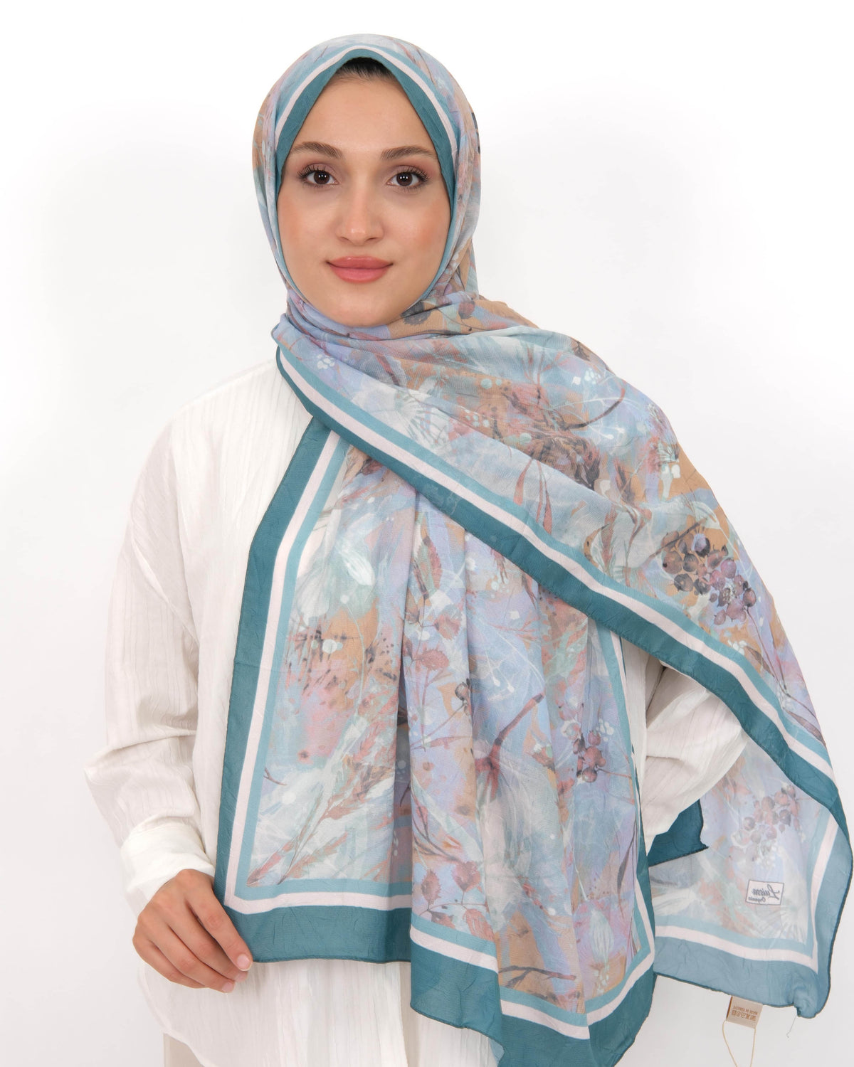 Soft Bambu Kraş Şal D050 Turkuaz