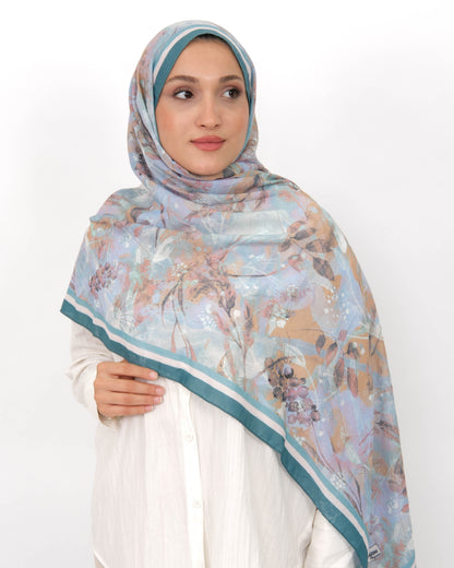 Soft Bambu Kraş Şal D050 Turkuaz