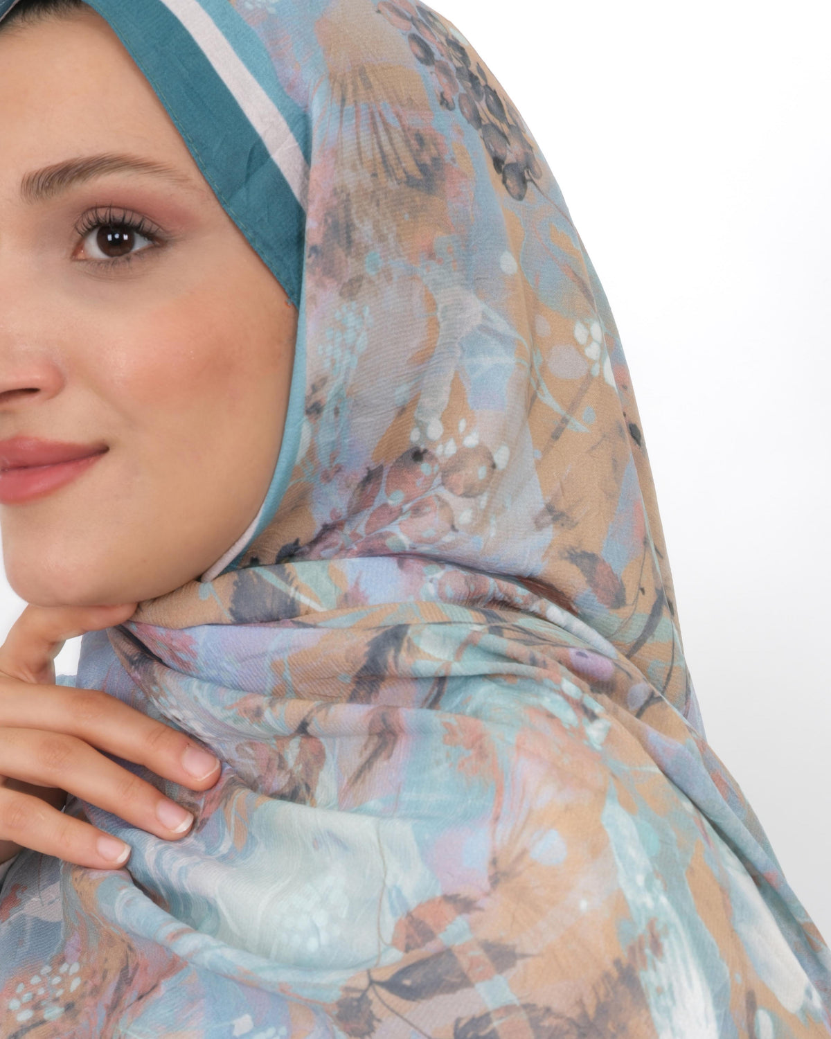 Soft Bambu Kraş Şal D050 Turkuaz