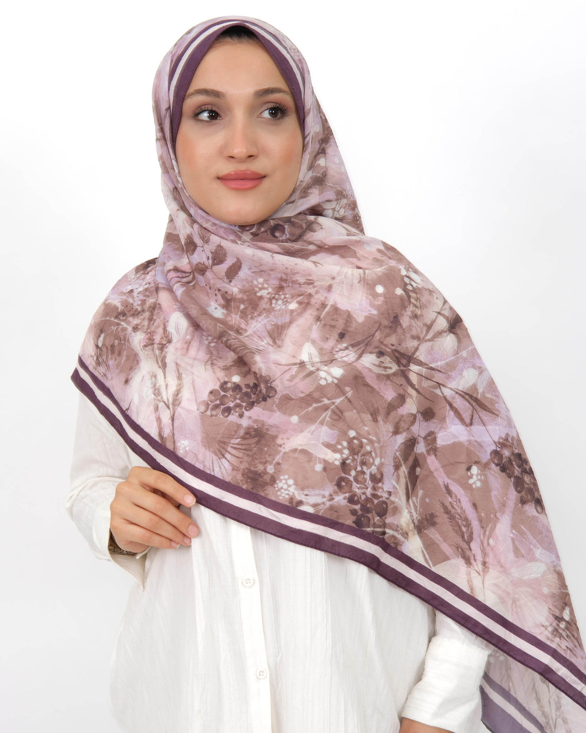Soft Bambu Kraş Şal D050 Mürdüm