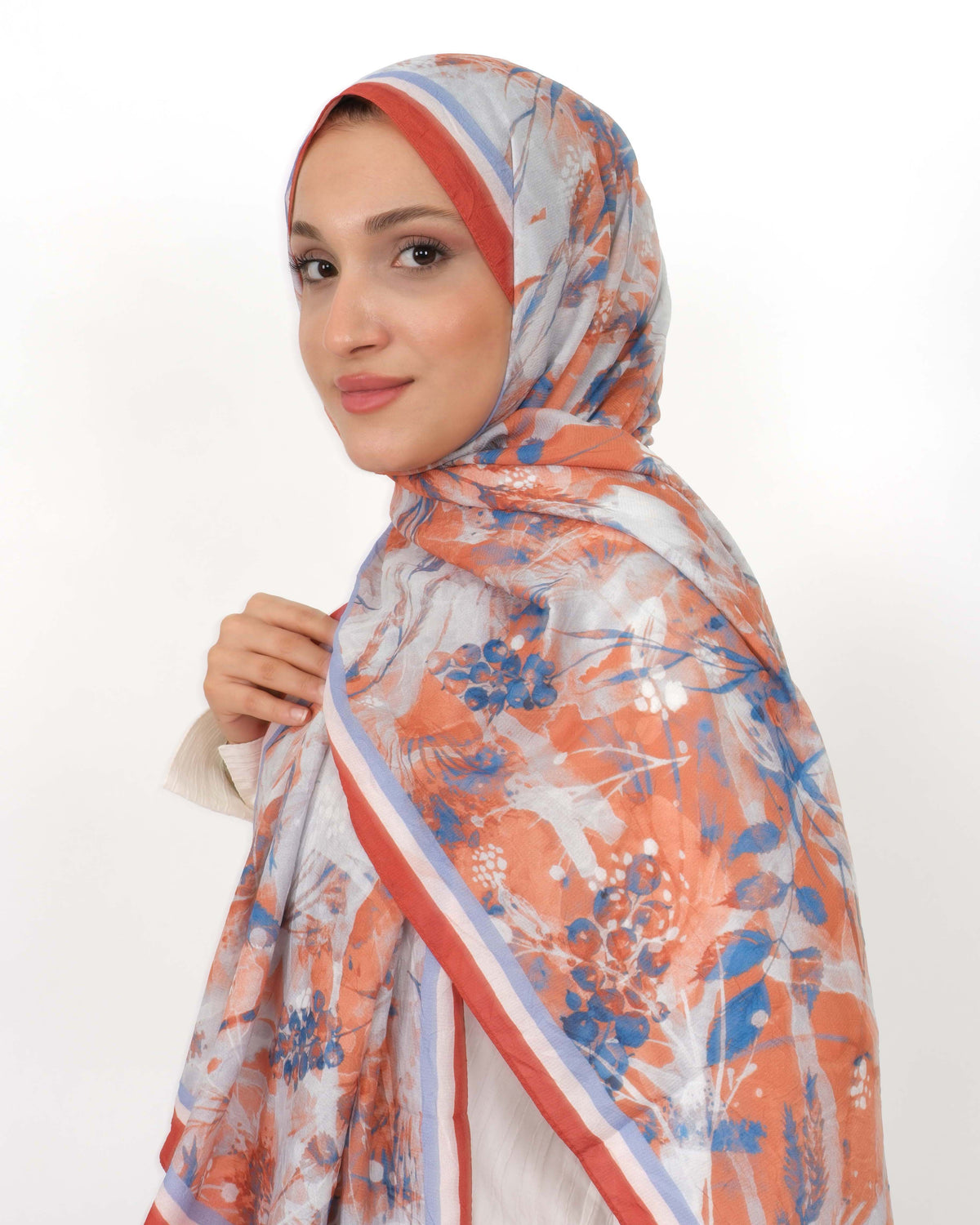 Soft Bambu Kraş Şal D050 Kiremit