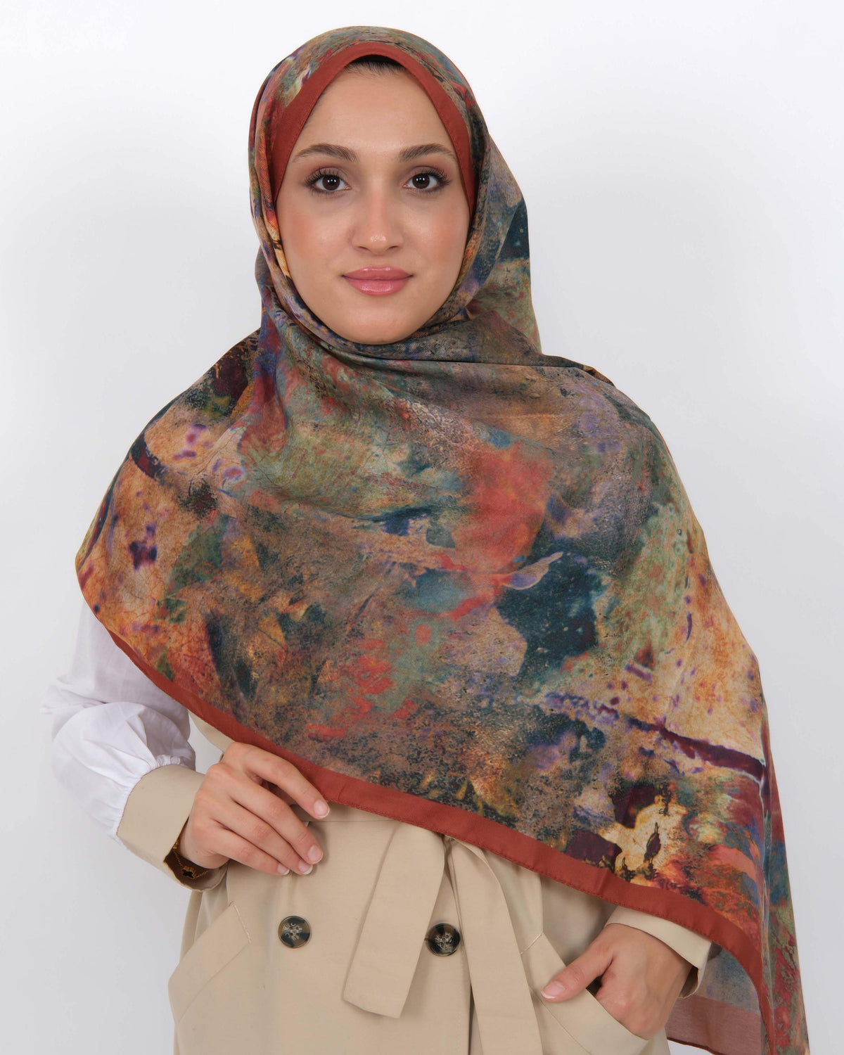 Soft Şal D064 Kiremit