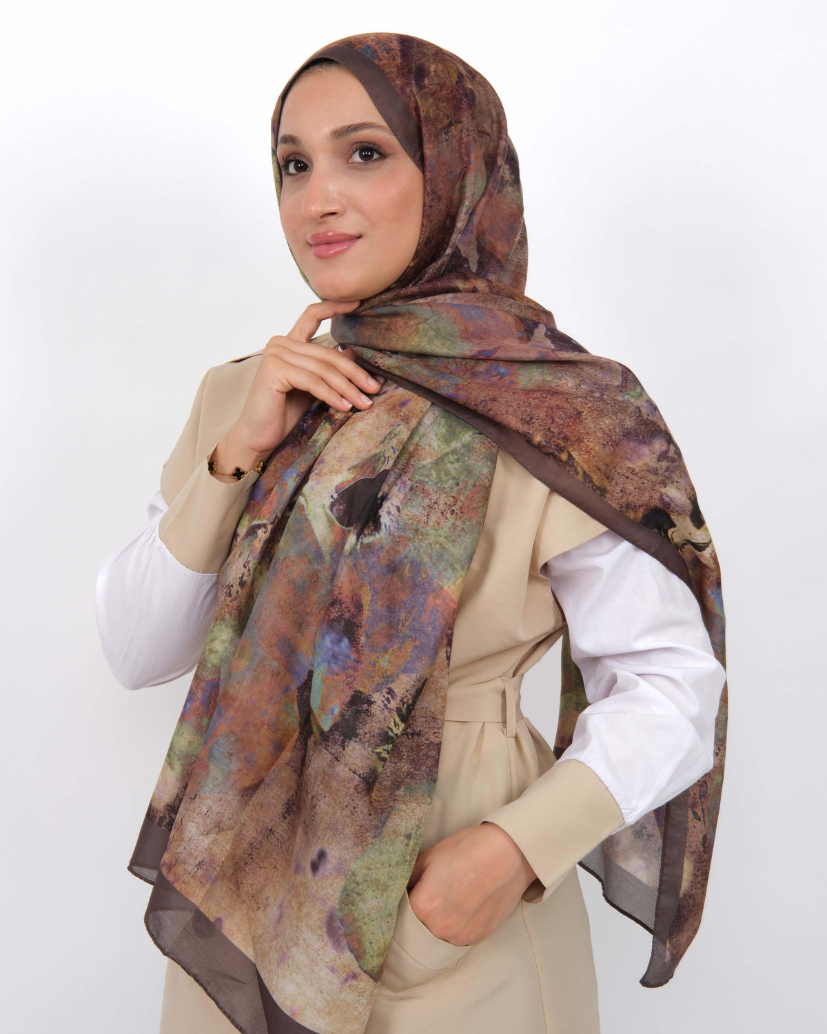 Soft Şal D064 Kahverengi