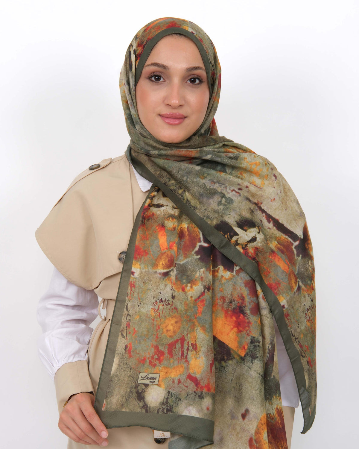 Soft Şal D064 Haki Yeşili