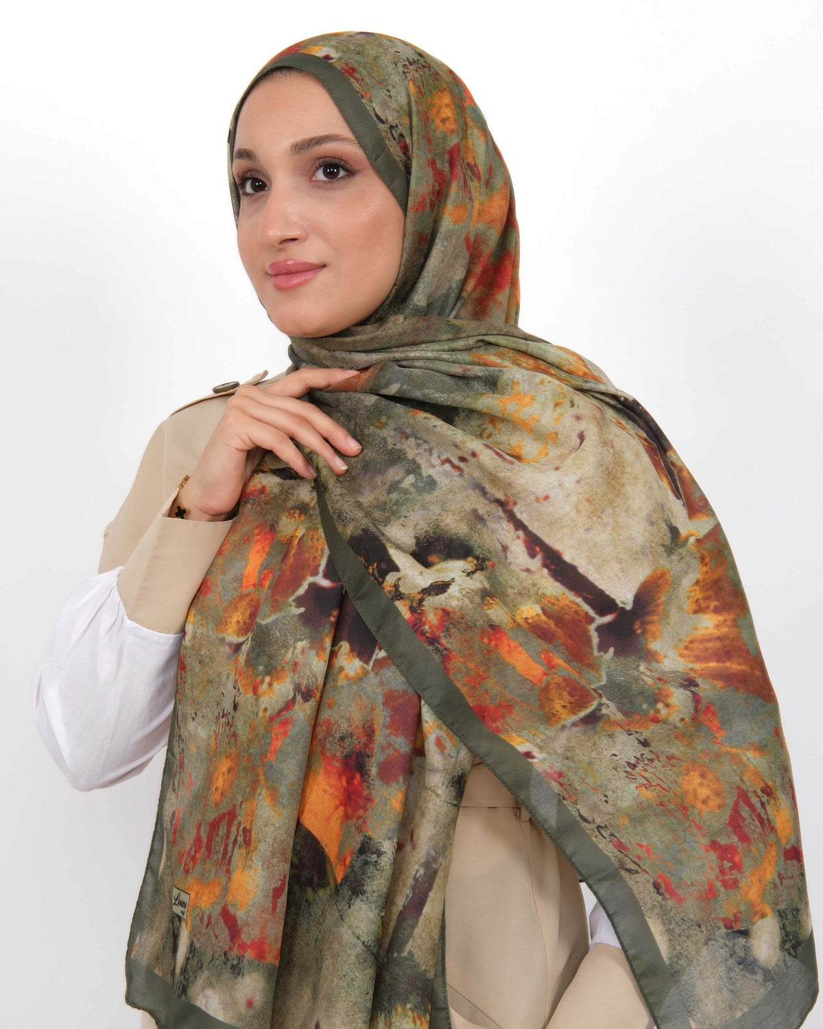 Soft Şal D064 Haki Yeşili